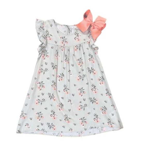 Girls Copper Key light green dress with a floral pattern Dress Size M (8/10) - Picture 4 of 4